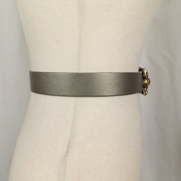 Vintage 80s Douglas Paquette Mixed Metal Buckle & Belt, Up to 35\